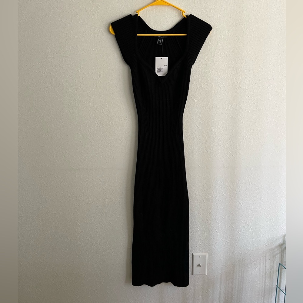 Little black sweater dress